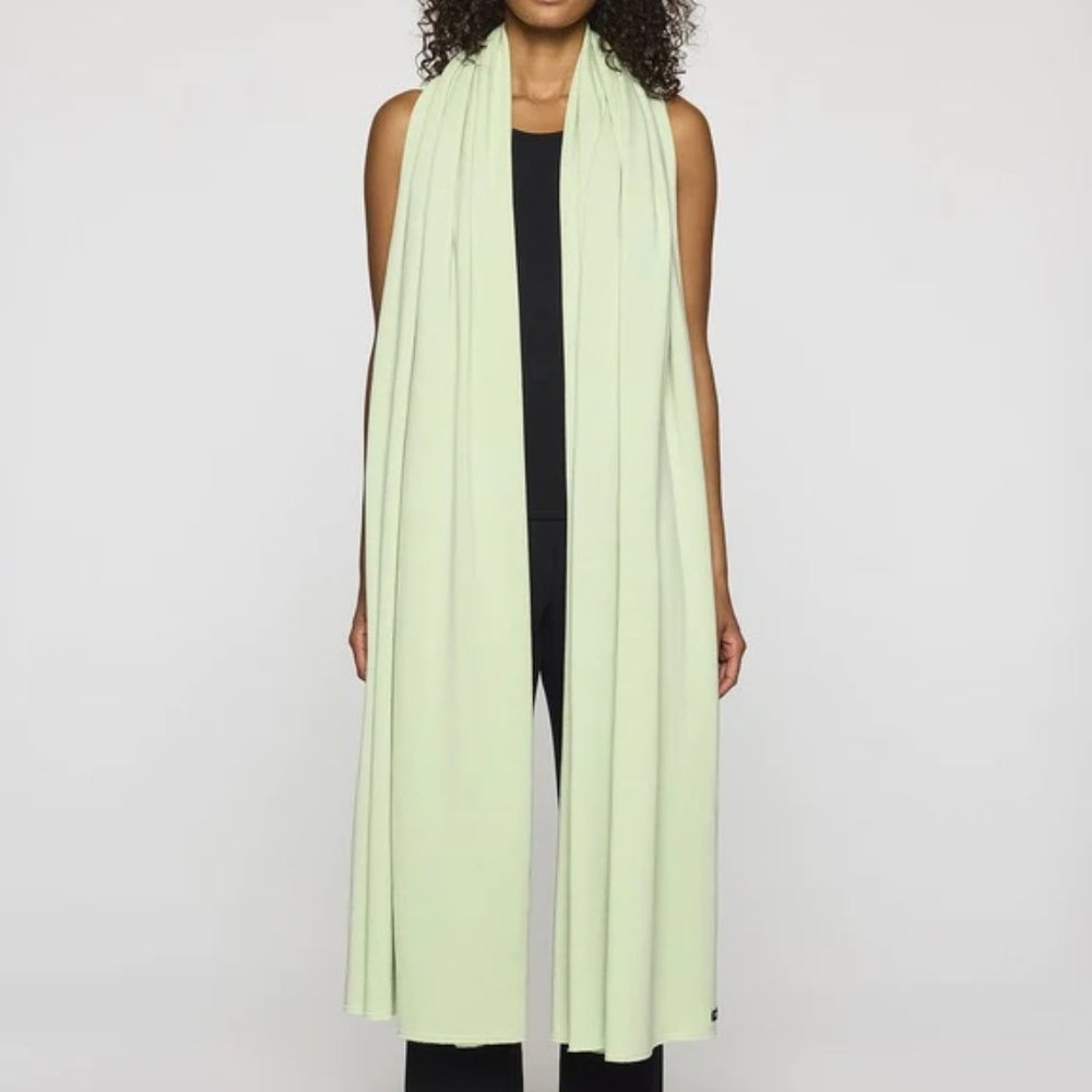 bleusalt 3 yard wrap shawl ruana -  Sea Cucumber light mint green lime